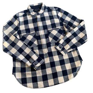 J.Crew Wool Checked Pullover Flannel Shirt S